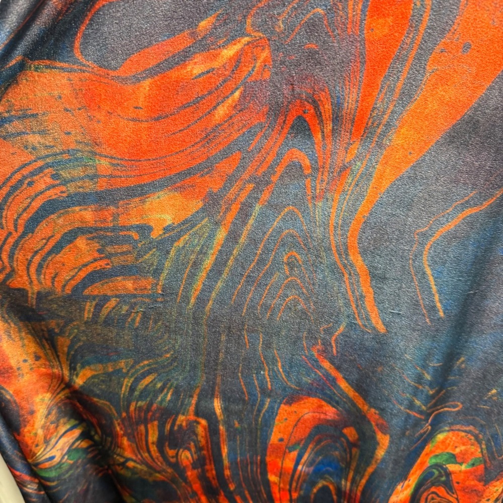 Soft Surroundings Santiago Stretch Velvet Marble Print Maxi Dress Long Sleeve M - Picture 6 of 9